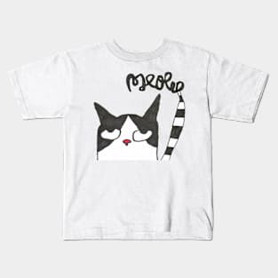 Cat goes meow Kids T-Shirt